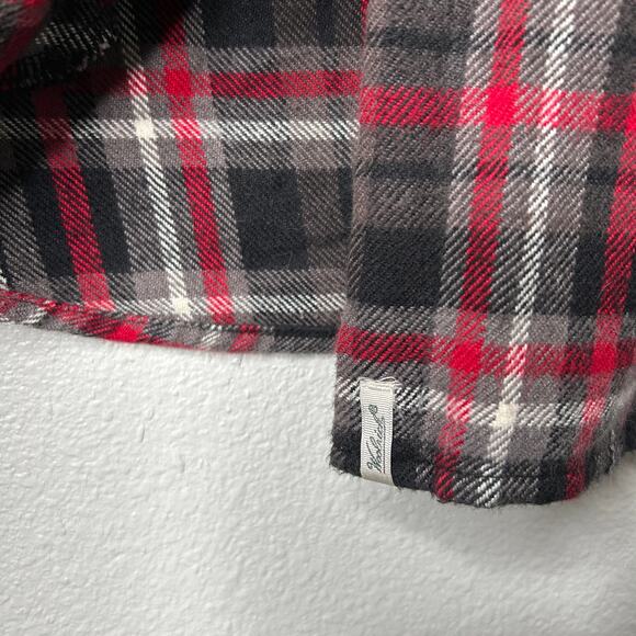 Woolrich Oxbow Bend Plaid Flannel Shirt Jacket Women’s Medium Red Black - Picture 7 of 13